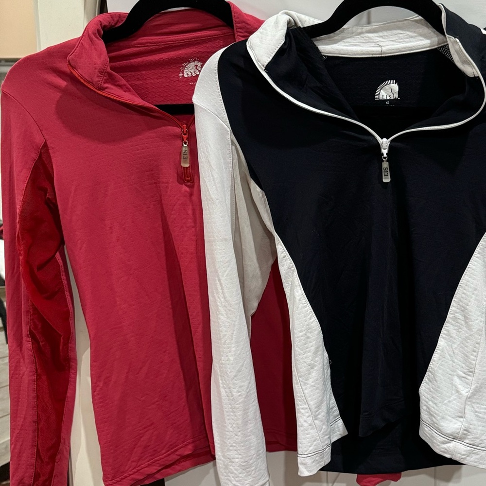 Red Equi In Style Mesh 1/4 Zip